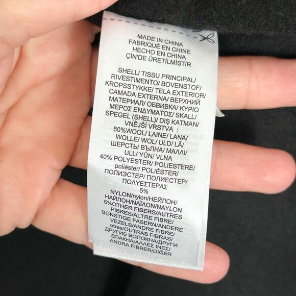 Lauren Ralph Lauren Wool Wrap Long Coat Trench Black New Size 8 $495 - Picture 12 of 12
